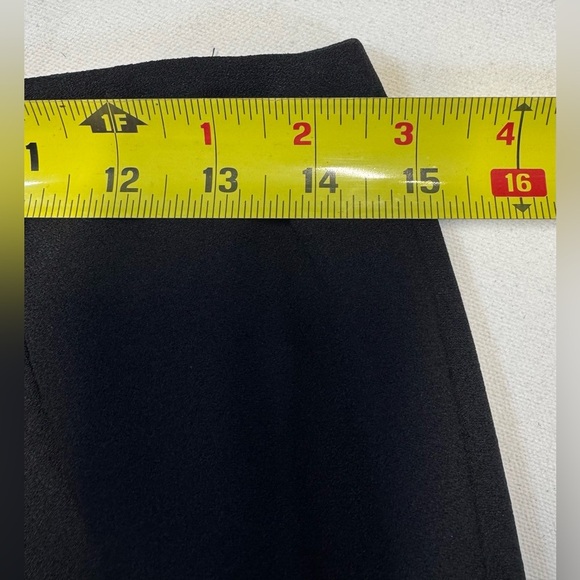 John Meyer black scalloped edge skirt blazer suit size 8 classic formal business - Picture 7 of 14